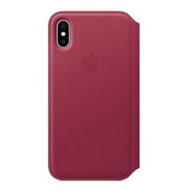 Apple leather folio case iPhone X / XS pink