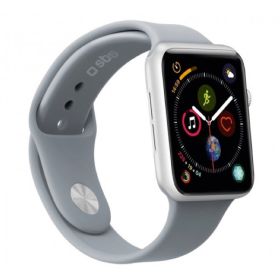 SBS Silicone Strap Apple Watch small/medium 42mm / 44mm / 45mm / 49mm grey