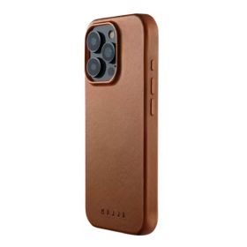Mujjo Leather Case iPhone 16 Pro bruin