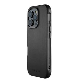 Mujjo Leather Shield Case iPhone 16 Pro zwart