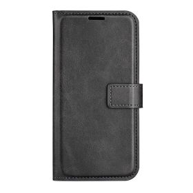 Casecentive Leren Wallet case met sluiting iPhone 15 Plus zwart