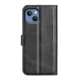 Casecentive Leren Wallet case met sluiting iPhone 14 zwart