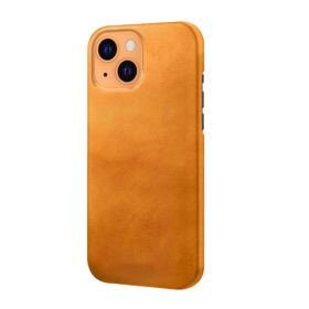 Casecentive Leren Back case iPhone 13 tan 