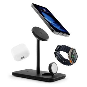 Twelve South HiRise Deluxe 3-in-1 Draadloze Laadstation zwart
