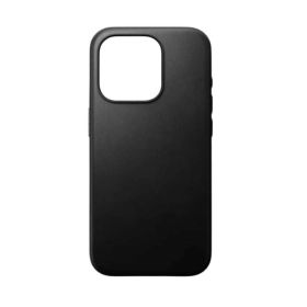 Nomad Modern Leather Case Magsafe iPhone 15 zwart