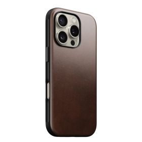Nomad Modern Leren Case iPhone 16 Pro Olde Dublin Horween