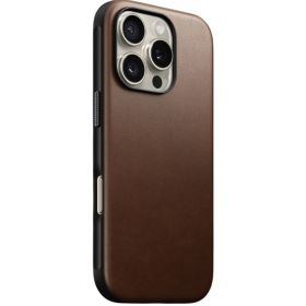 Nomad Modern Leren Case iPhone 16 Pro Bruin