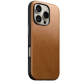 Nomad Modern Leren Case iPhone 16 Pro English Tan-C