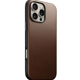 Nomad Modern Leren Case iPhone 16 Pro Max Bruin