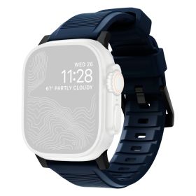 Nomad Rugged Strap Apple Watch (Ultra) 42mm / 44mm / 45mm / 49mm Atlantic Blue Connector Black