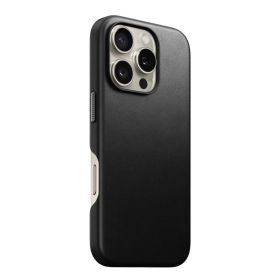 Nomad Traditional Leather Case iPhone 16 Pro Zwart