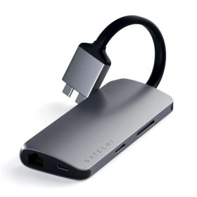 Satechi Type-C Dual HDMI Multimedia Adapter space gray