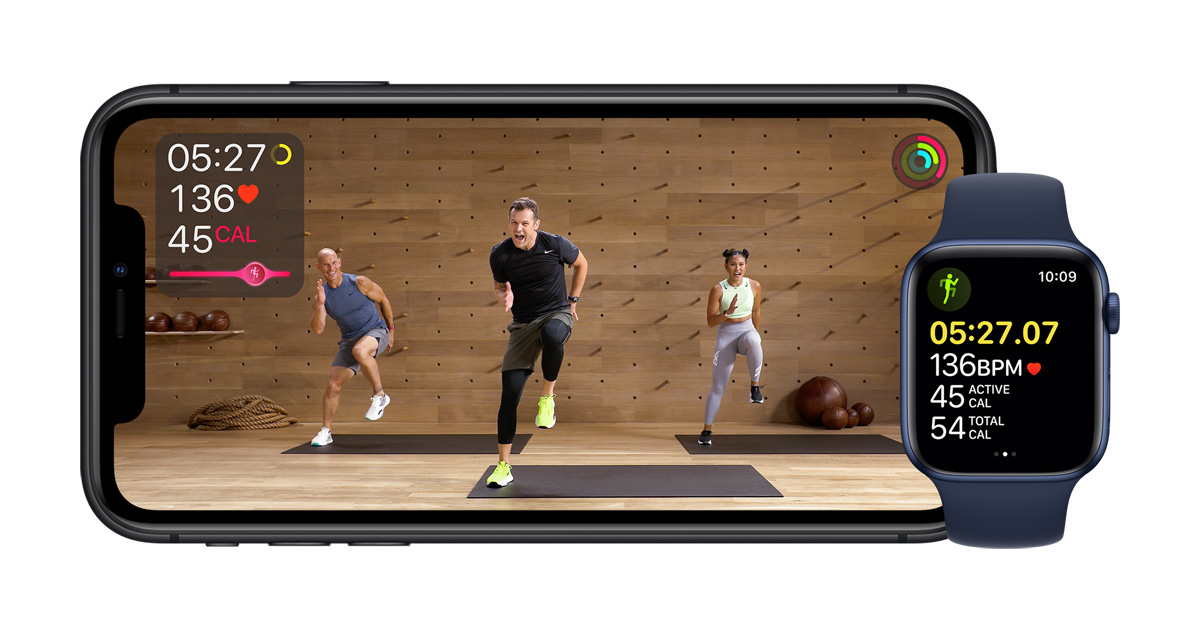 Apple Watch met Fitness+ tijdens een work-out