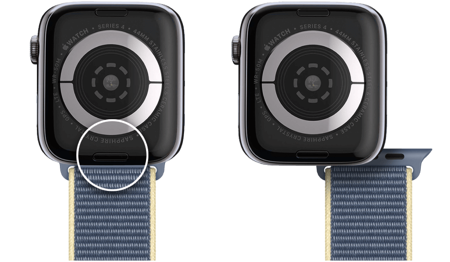 Apple Watch bandje verwisselen stap 1