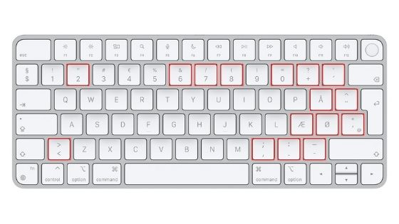 QWERTY Deens toetsenbord